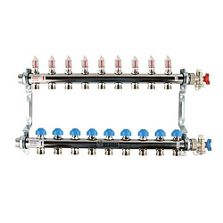 Распределительный коллектор Rehau HKV-D 1″- 3/4″ 9 выхода Рехау  Германия