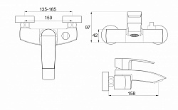 Смеситель для ванны однорычажный Ganzer 02031 Ganzer  Германия