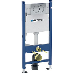 Система инсталляции для подвесного унитаза Geberit Duofix Delta 458.149.21.1 кнопка хром Geberit  Швейцария